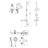 Комплект смесителей Lemark Set LM7304C, хром