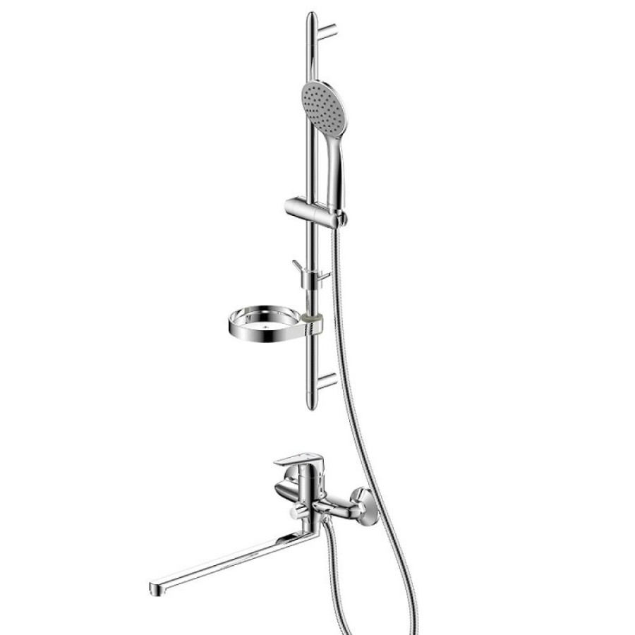 Смеситель для ванны и душа Lemark Set LM7305C, с душевым гарнитуром, хром