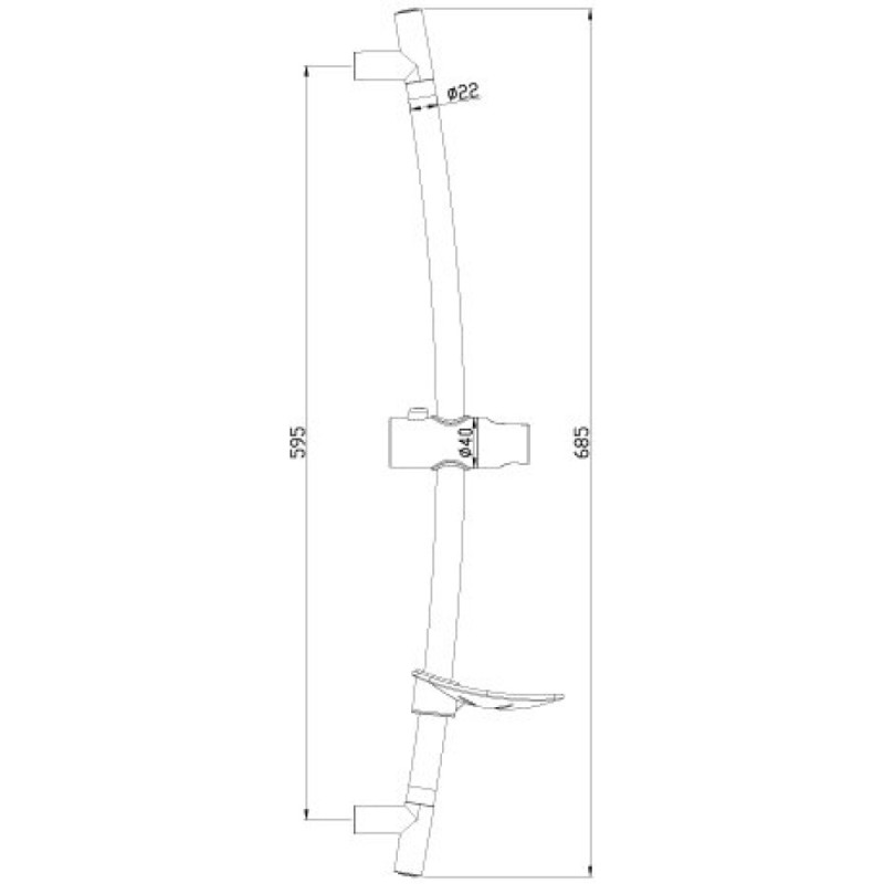 Стойка Lemark LM8064C для душа c круглой мыльницей