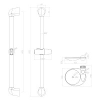 Стойка Lemark LM8065C для душа c мыльницей