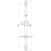 Стойка Lemark LM8066C для душа c мыльницей