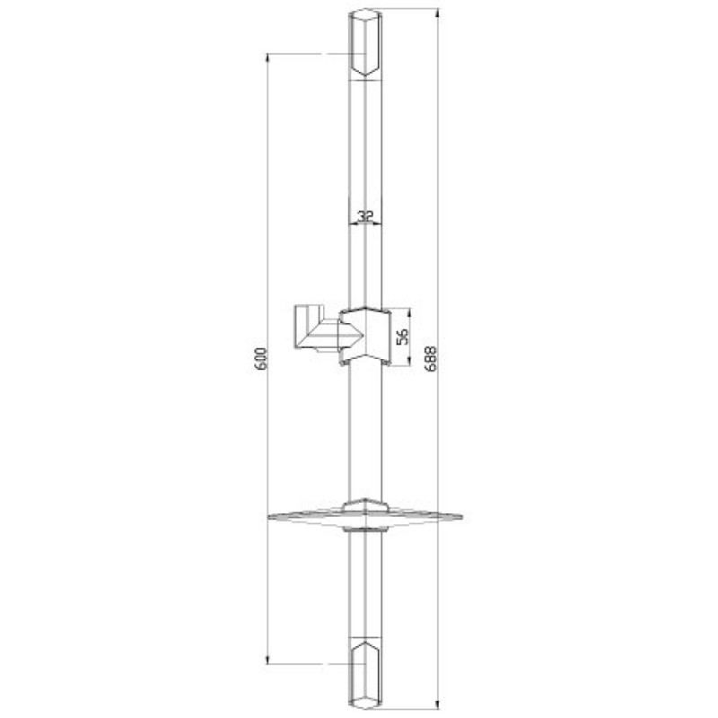 Стойка Lemark LM8066C для душа c мыльницей