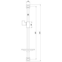 Стойка Lemark LM8069C для душа c мыльницей
