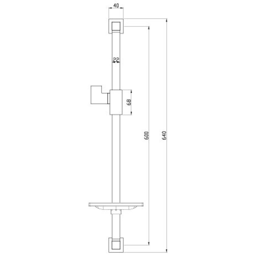Стойка Lemark LM8069C для душа c мыльницей