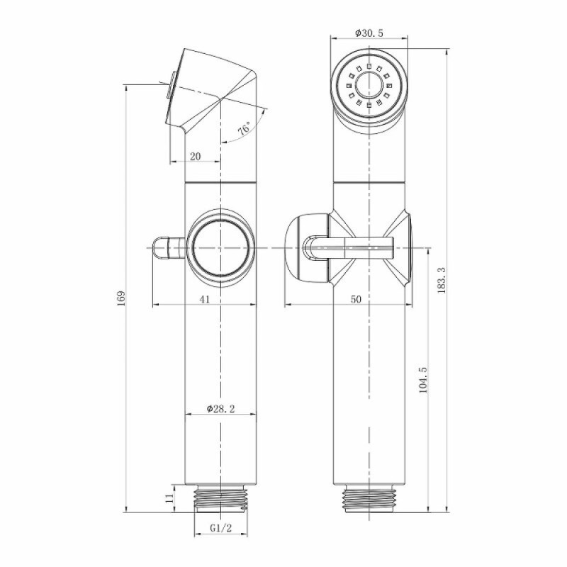 Гигиенический душ Lemark, черный, LM8075BL