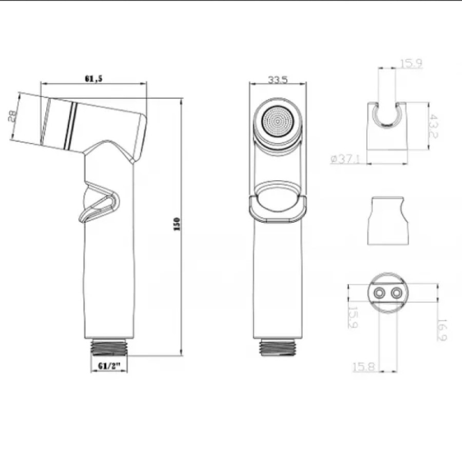 Гигиенический душ Lemark, графит, LM8088GM