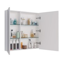 Зеркальный шкаф Lemark Universal 80 х 80 см, корпус белый глянец, LM80ZS-U