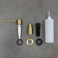 Дозатор встраиваемый для жидких моющих средств Lemark LM8201LGN, PVD покрытие, золото светлое