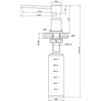 Дозатор встраиваемый для жидкого мыла Lemark Expert LM8203BL, 300 мл, PVD покрытие, черный