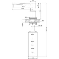 Дозатор встраиваемый для жидких моющих средств Lemark Expert LM8203SC, цвет хром