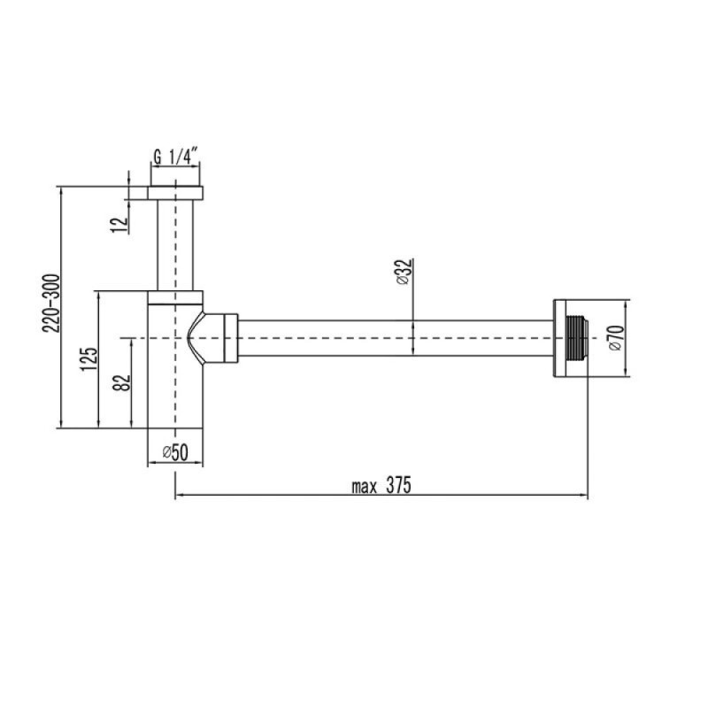 Сифон для раковины Lemark LM8300B, цвет бронза