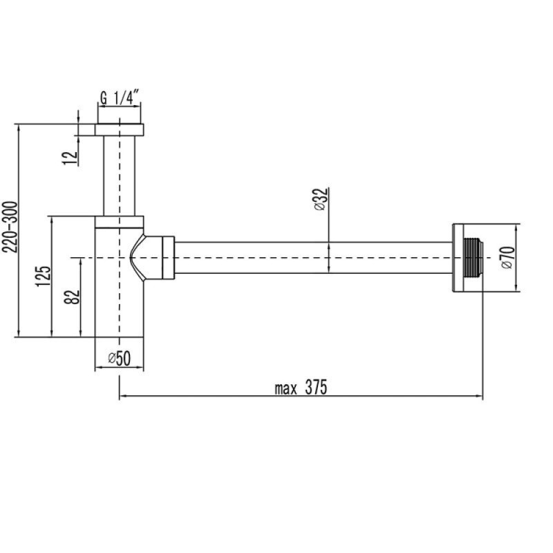 Сифон для раковины Lemark LM8300GM, цвет графит