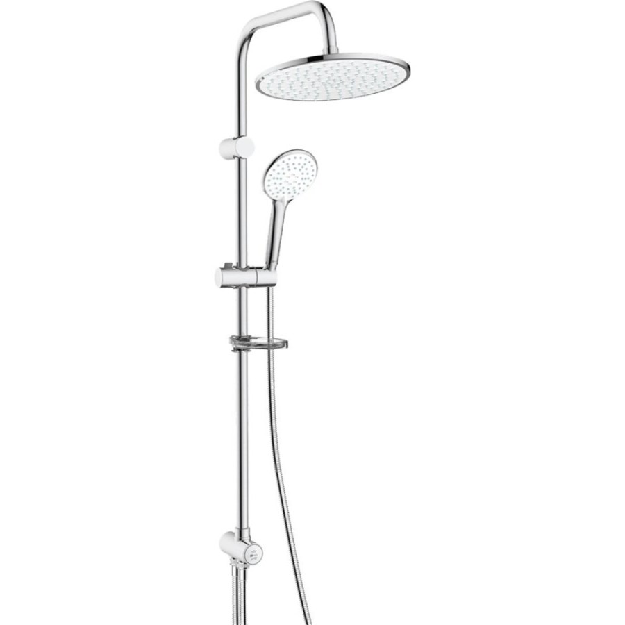 Душевой гарнитур Lemark LM8809C c верхним душем 25.6 см, хром, 3 режима струи