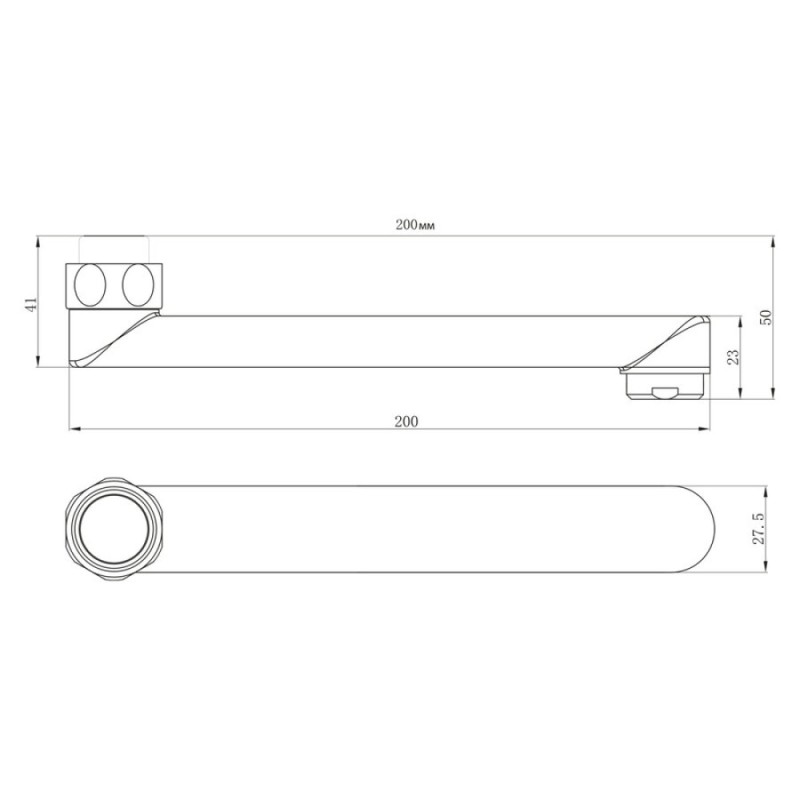 Излив для смесителя Lemark LM9470C, 20 см, хром