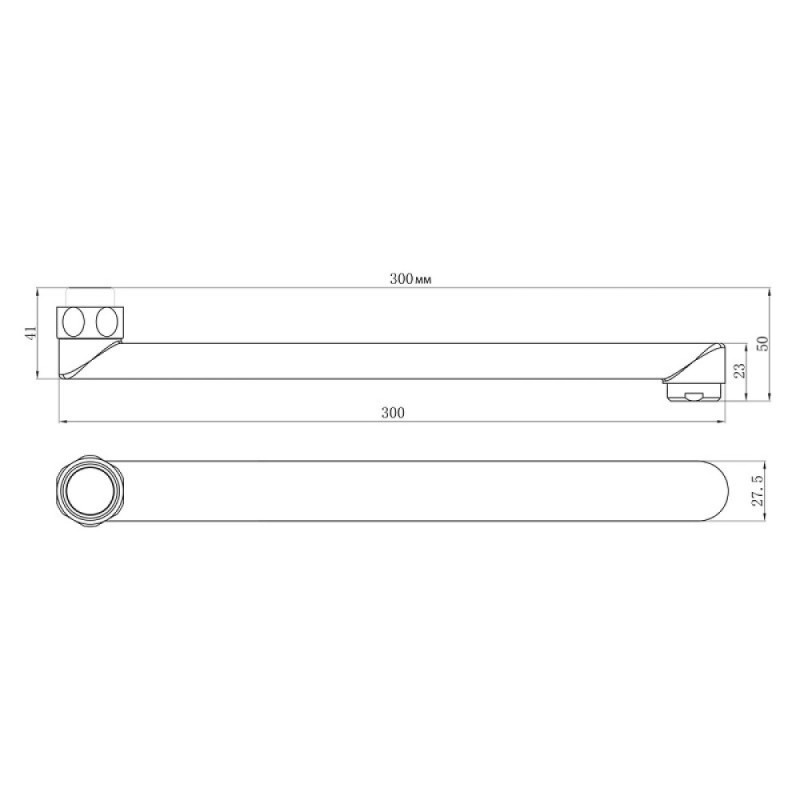 Излив для смесителя Lemark LM9472C, 30 см, хром