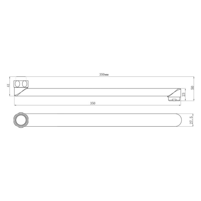 Излив для смесителя Lemark LM9473C, 35 см, хром