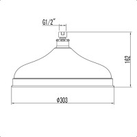 Верхний душ Lemark для серии Brava LM9830G 30.3 см, золото