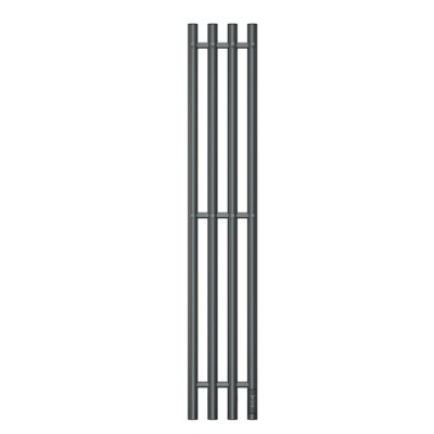 Полотенцесушитель электрический Apextermo Luna LN10113GF, ширина 20 см, высота 110 см, диммер справа, цвет графит металлик