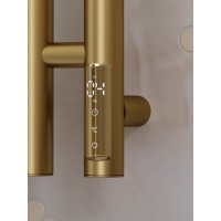 Полотенцесушитель электрический Apextermo Luna LN10113GL, ширина 20 см, высота 110 см, диммер справа, золото матовое