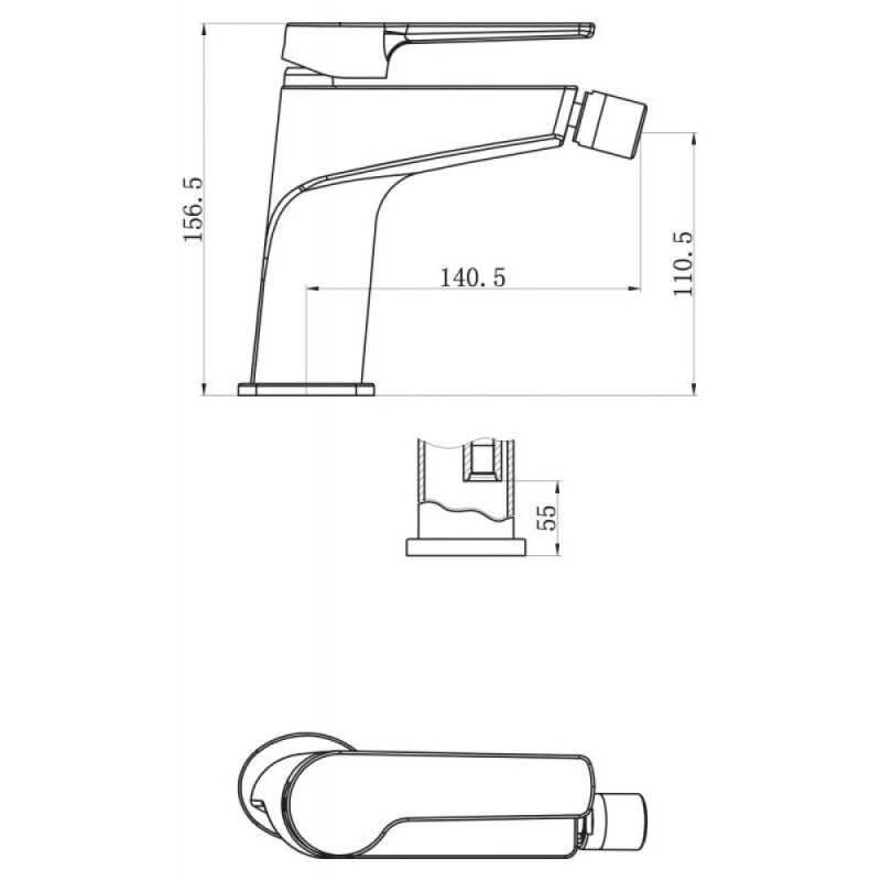 Смеситель для биде BelBagno Loren LOR-BD-CRM