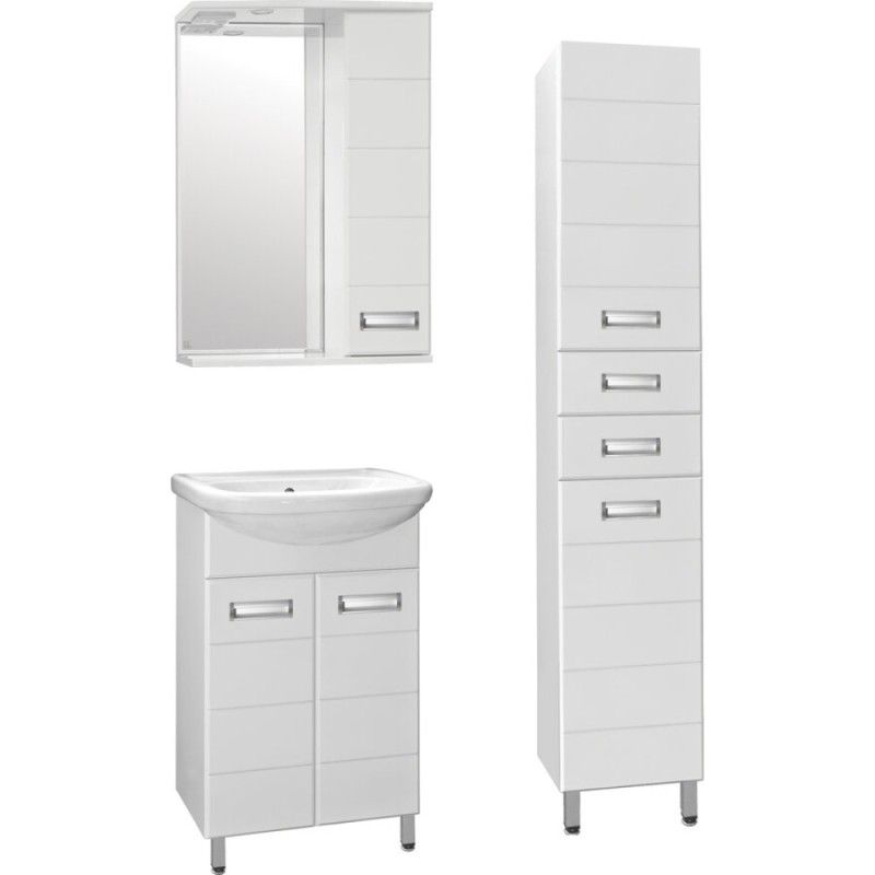 Зеркало-шкаф Style Line Ирис 55/С ЛС-00000018, 55 см, правое, подвесное, белое