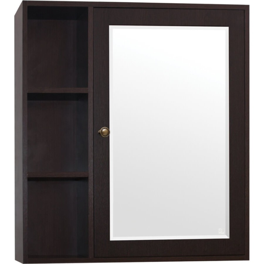 Зеркальный шкаф Style Line Кантри 75 см, подвесной, венге, ЛС-00000032