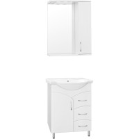 Зеркало-шкаф Style Line Эко Стандарт Панда 65/С ЛС-00000132, 65 см, правое, подвесное, белое