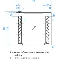Зеркало-шкаф Style Line Канна 90/С ЛС-00000167, 90 см, белое