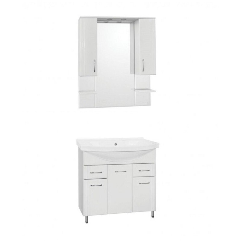 Зеркало-шкаф Style Line Эко Стандарт Энигма 90/С ЛС-00000174, 90 см, подвесное, белое