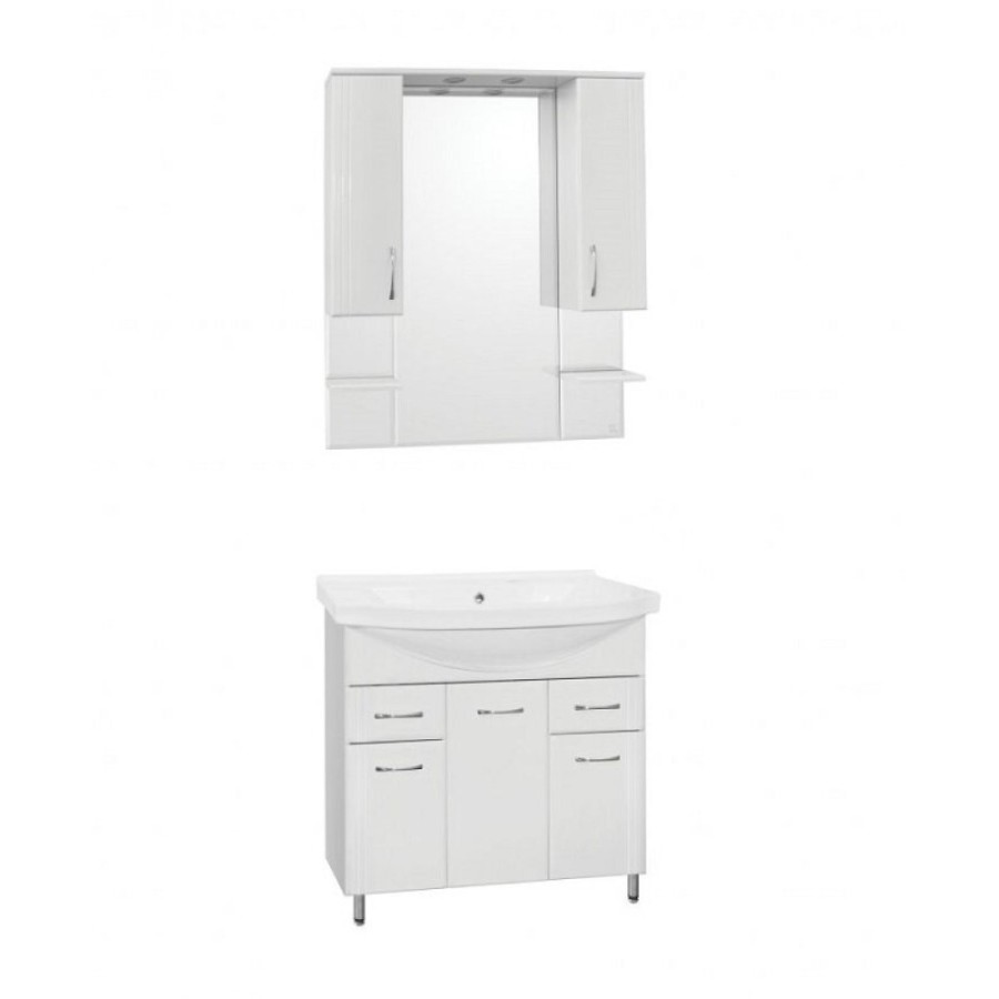 Зеркало-шкаф Style Line Эко Стандарт Энигма 90/С ЛС-00000174, 90 см, подвесное, белое
