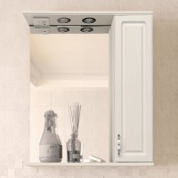 Зеркало-шкаф Style Line Олеандр-2 65/С ЛС-00000202 Люкс, 65 см, правое, подвесное, рельеф пастель