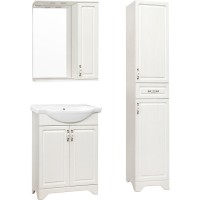 Зеркало-шкаф Style Line Олеандр-2 65/С ЛС-00000202 Люкс, 65 см, правое, подвесное, рельеф пастель