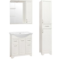 Зеркало-шкаф Style Line Олеандр-2 75/С ЛС-00000203 Люкс, 75 см,правое, подвесное, рельеф пастель