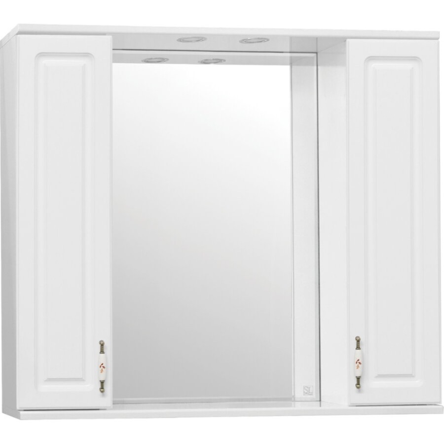 Зеркало-шкаф Style Line Олеандр-2, 90 см, подвесное, белое, ЛС-00000242