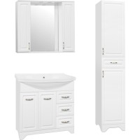 Зеркало-шкаф Style Line Олеандр-2, 90 см, подвесное, белое, ЛС-00000242