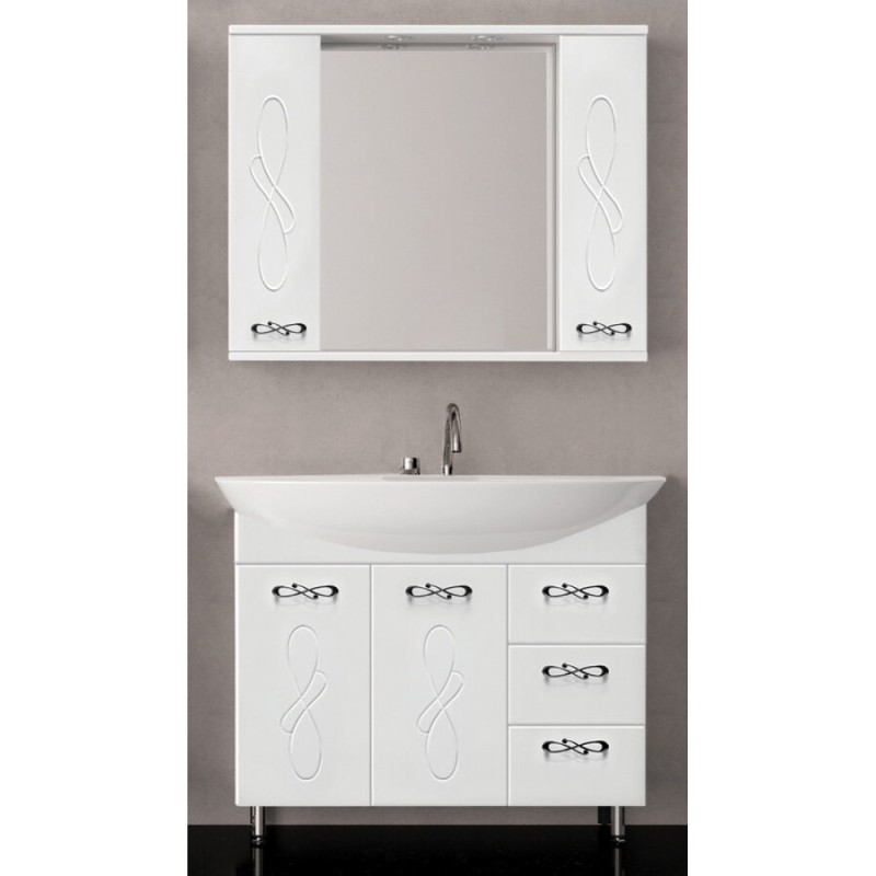 Зеркало-шкаф Style Line Венеция 90/С ЛС-00000264, 90 см, подвесное, белое