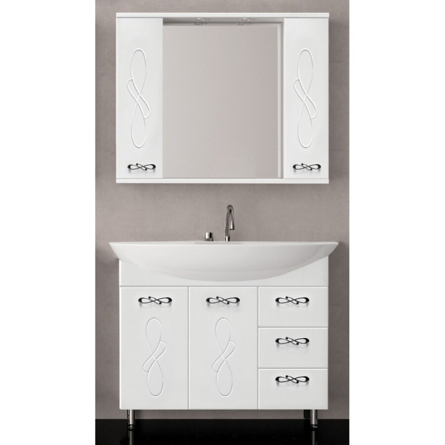 Зеркало-шкаф Style Line Венеция 90/С ЛС-00000264, 90 см, подвесное, белое