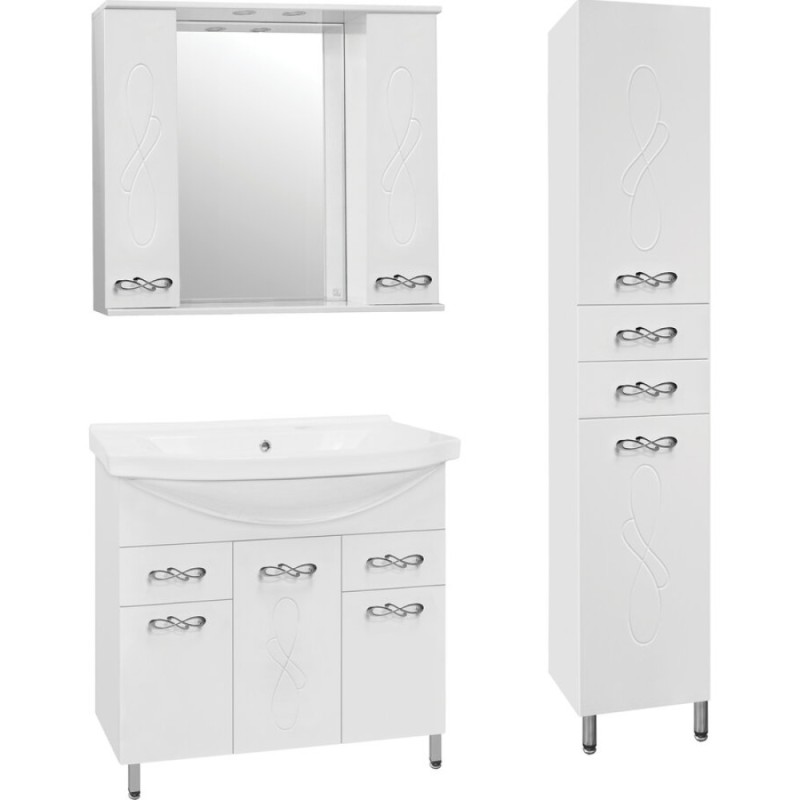 Зеркало-шкаф Style Line Венеция 90/С ЛС-00000264, 90 см, подвесное, белое