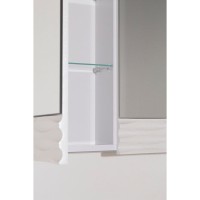 Зеркало-шкаф Style Line Ассоль 60 ЛС-00000326 Люкс, 60 см, подвесное, техно платина