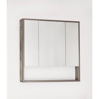 Зеркало-шкаф Style Line Экзотик 80 ЛС-00000399, 80 см, подвесное, древесина/белое