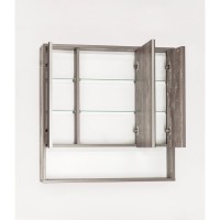 Зеркало-шкаф Style Line Экзотик 80 ЛС-00000399, 80 см, подвесное, древесина/белое