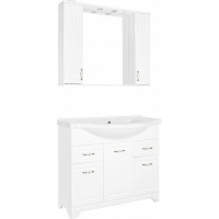 Зеркальный шкаф Style Line Олеандр-2 1000/С Люкс, 100 см, белый, ЛС-00000583