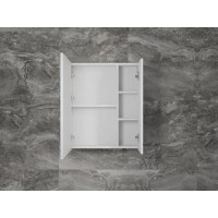 Зеркальный шкаф Style Line Стокгольм, 60 см, белый рифленый софт, ЛС-00002318