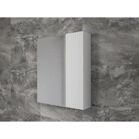 Зеркальный шкаф Style Line Стокгольм, 60 см, белый рифленый софт, ЛС-00002318