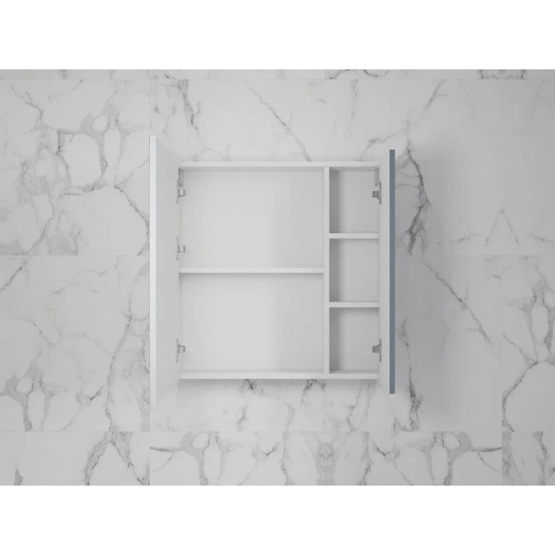 Зеркальный шкаф Style Line Стокгольм, 60 см, графит софт/белый софт, ЛС-00002319