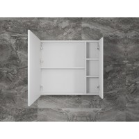Зеркальный шкаф Style Line Стокгольм 70 см, белый рифленый софт, ЛС-00002322