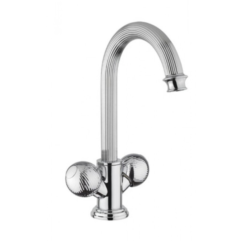 Смеситель Cezares Olimp LS2-01-Sw цвет хром, ручки квадратные Swarovski
