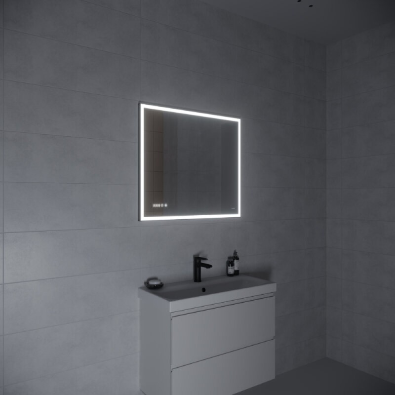 Зеркало Cersanit Led LU-LED011*80-d-Os, 80 см, LED-подсветка, сенсорный выключатель, диммер, цвет белый