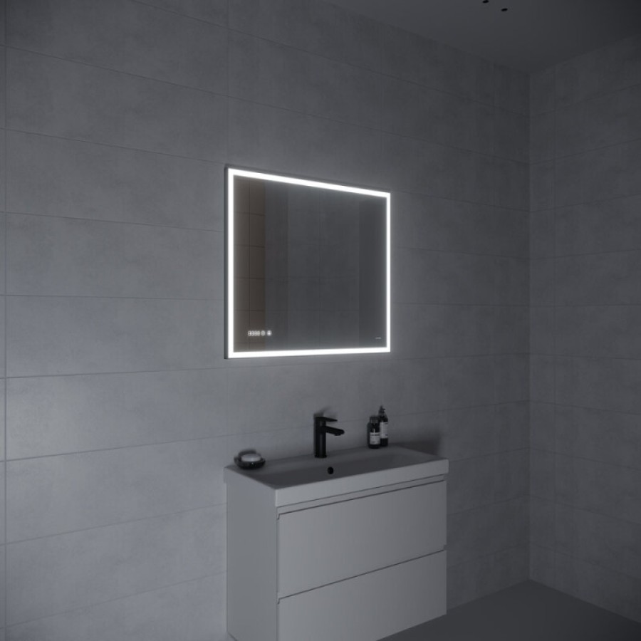 Зеркало Cersanit Led LU-LED011*80-d-Os, 80 см, LED-подсветка, сенсорный выключатель, диммер, цвет белый