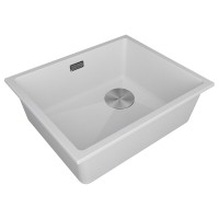 Мойка кухонная Paulmark Lumi LU55SK-WH, 55 см, искусственный камень, цвет белый